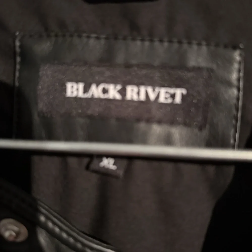 Black Rivet Men's XL Faux Leather Moto Jacket Biker Grunge Urban Streetwear